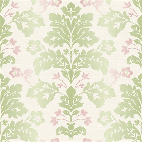 Camila Green Modern Damask