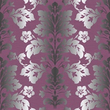 Camila Purple Modern Damask