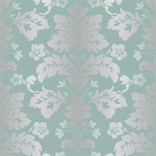 Camila Silver Modern Damask