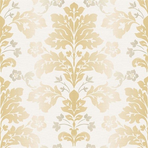 Camila Yellow Modern Damask