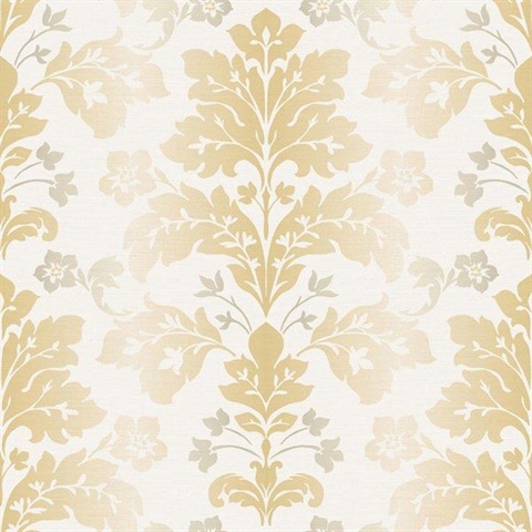 Camila Yellow Modern Damask