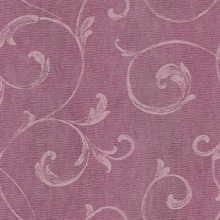 Gibby Purple Leafy Scroll