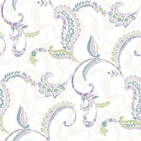 Riley Lilac Paisley Scroll