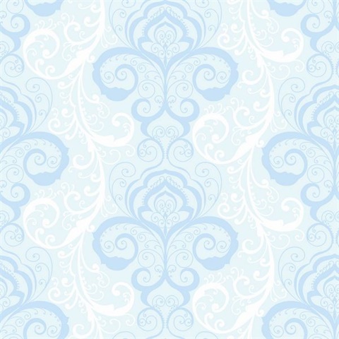 Vanessa Light Blue Henna Brocade