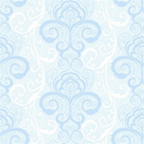 Vanessa Light Blue Henna Brocade