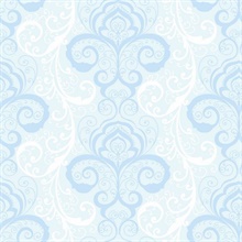 Vanessa Light Blue Henna Brocade