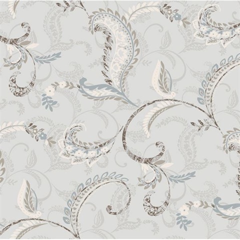 Riley Blue Paisley Scroll