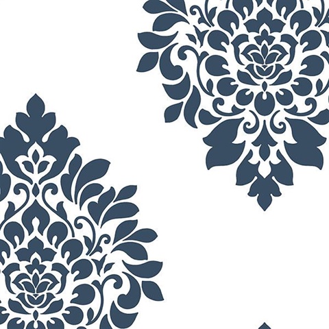 Blue Damask Medallion