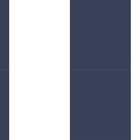 Navy Blue & White Wide Stripe