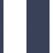 Navy Blue & White Wide Stripe