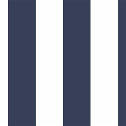 Navy & White Medium Stripe