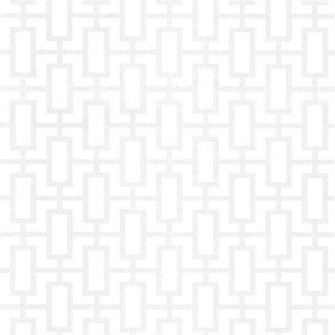 Silver & Off White Geometric Links