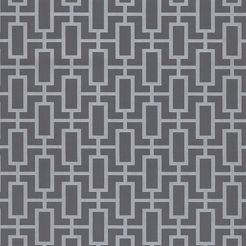 Charcoal & Silver Geometric Links