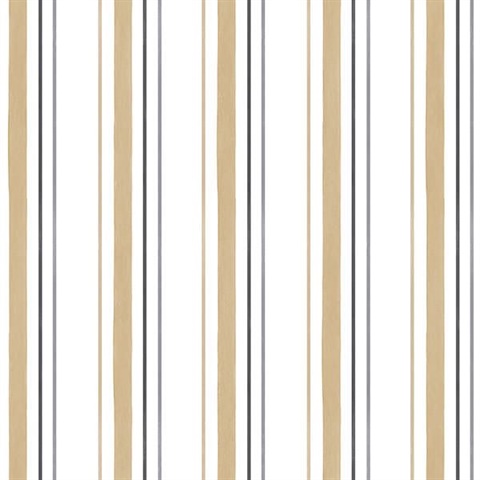 Peach & Black Pinstripes