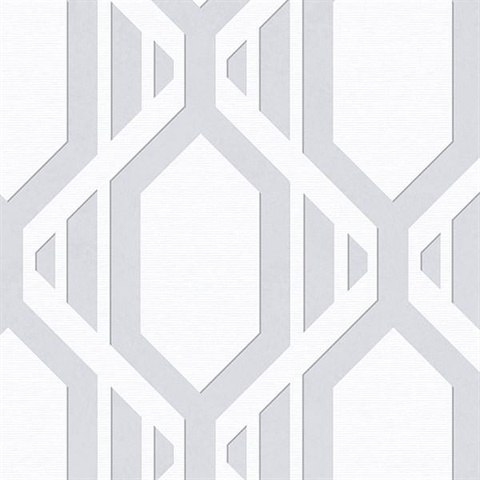 Silver Geometric Stripe