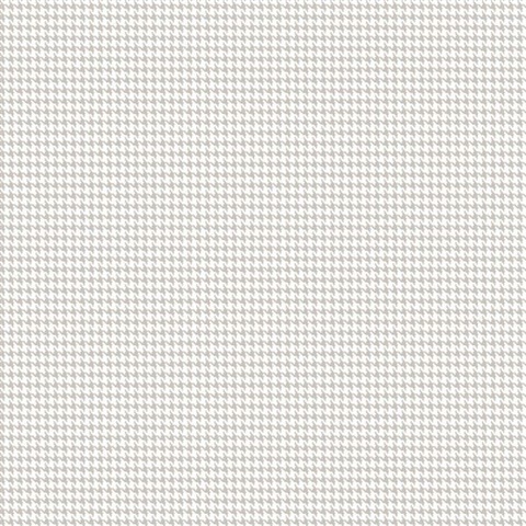 Tyler Houndstooth Wallpaper - Pearl/White