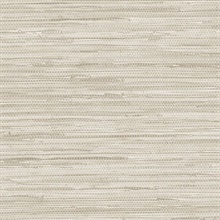 Light Grey & White Grey Faux Grasscloth Wallpaper