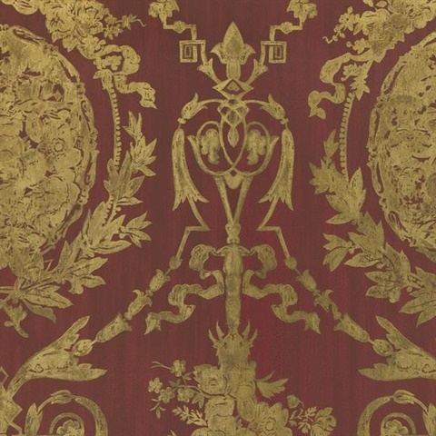 Abbeywood Damask Balmoral Red
