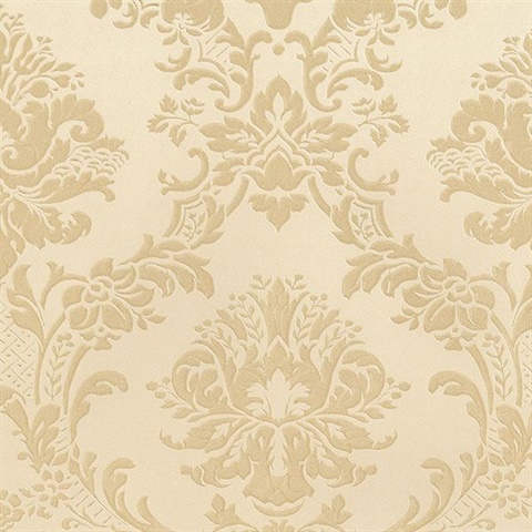 Brixham Raised Damask Gold