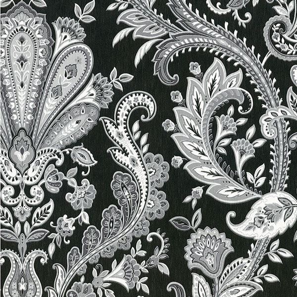 Black And White Paisley Design