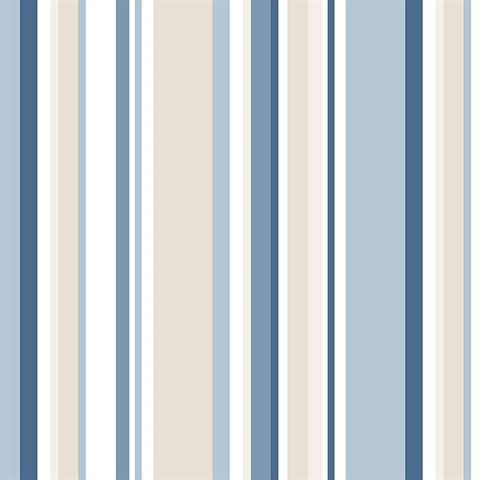 San Francisco Stripe Blue/Cream