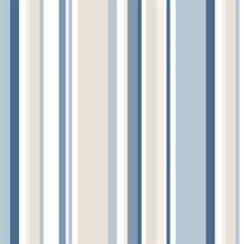 San Francisco Stripe Blue/Cream
