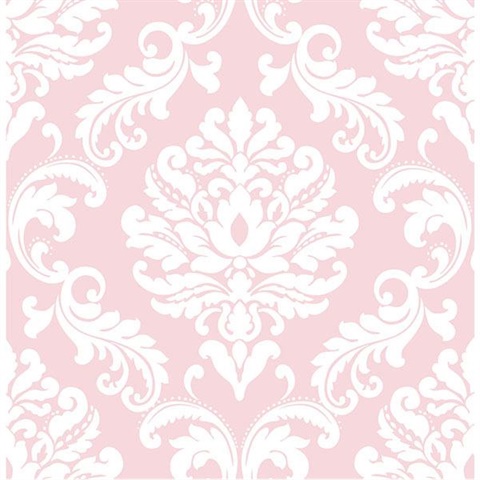 Pink Ariel Peel And Stick Wallpaper