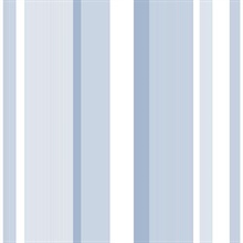 Blue Awning Stripe Peel And Stick Wallpaper | NUW1402