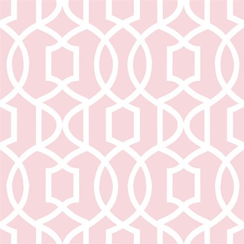 Pink Grand Trellis Peel And Stick Wallpaper