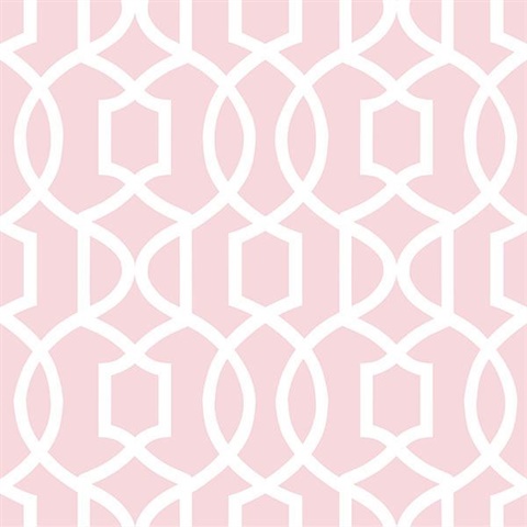 Pink Grand Trellis Peel And Stick Wallpaper
