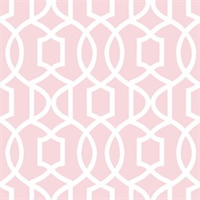 Pink Grand Trellis Peel And Stick Wallpaper