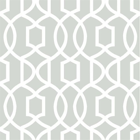 Gray Grand Trellis Peel And Stick Wallpaper