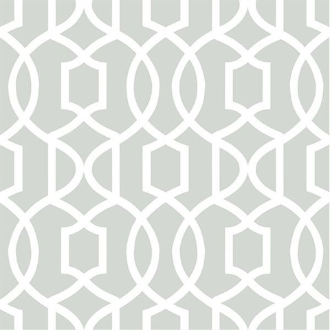 Gray Grand Trellis Peel And Stick Wallpaper