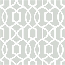 Gray Grand Trellis Peel And Stick Wallpaper