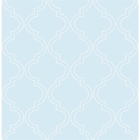Blue Quatrefoil Peel And Stick Wallpaper