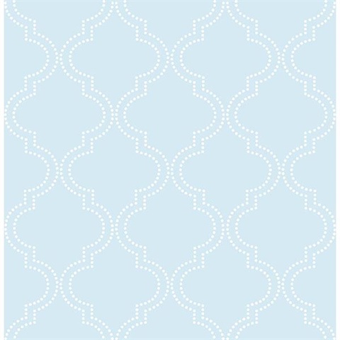 Blue Quatrefoil Peel And Stick Wallpaper