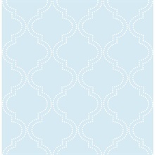 Blue Quatrefoil Peel And Stick Wallpaper