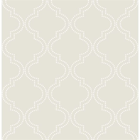 Taupe Quatrefoil Peel And Stick Wallpaper
