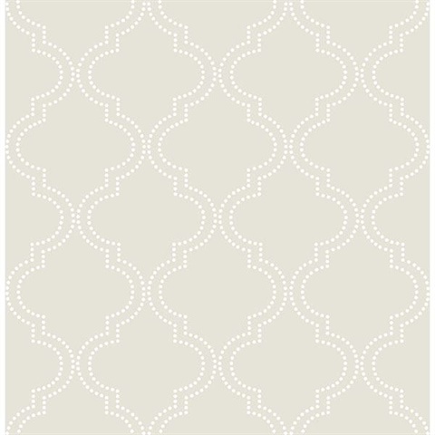 Taupe Quatrefoil Peel And Stick Wallpaper