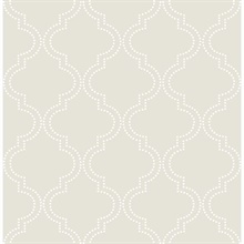 Taupe Quatrefoil Peel And Stick Wallpaper