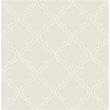 Taupe Quatrefoil Peel And Stick Wallpaper