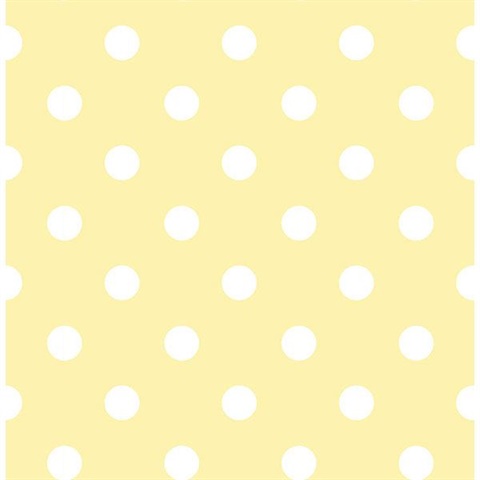 Yellow Dottie Peel And Stick Wallpaper