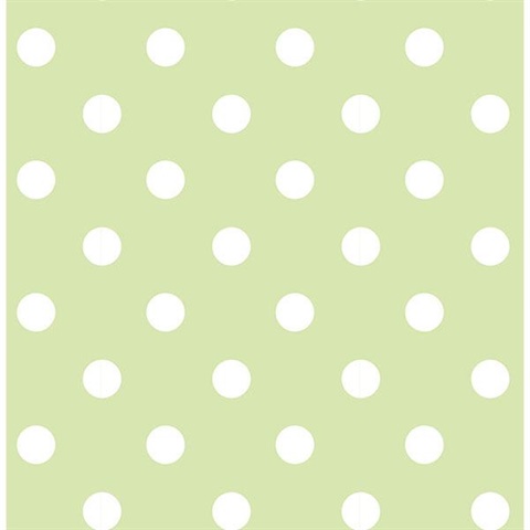 Green Dottie Peel And Stick Wallpaper