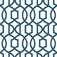 Navy Grand Trellis Peel And Stick Wallpaper