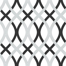 Black And Silver Lattice Peel And Stick Wallpaper