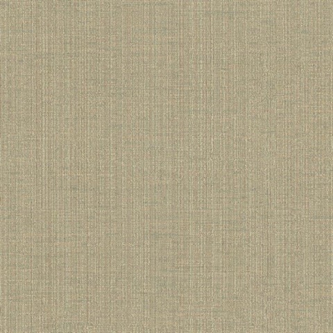Berge Green Natural Linen Faux Effect