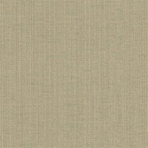 Berge Green Natural Linen Faux Effect