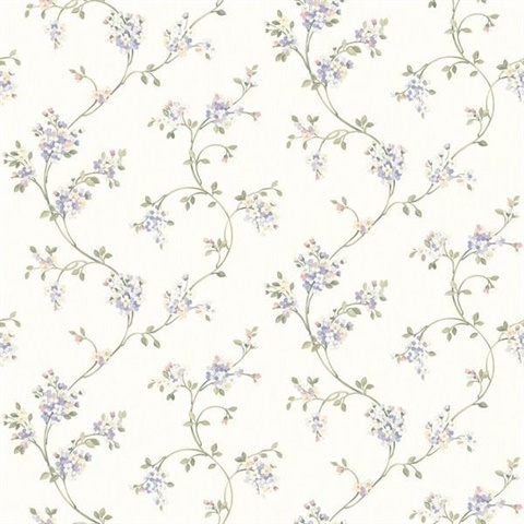 Laurel White Floral Trail