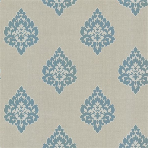 Donald Aqua  Damask