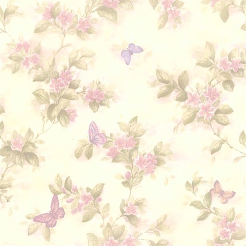 Lisa Lavender Butterfly Floral